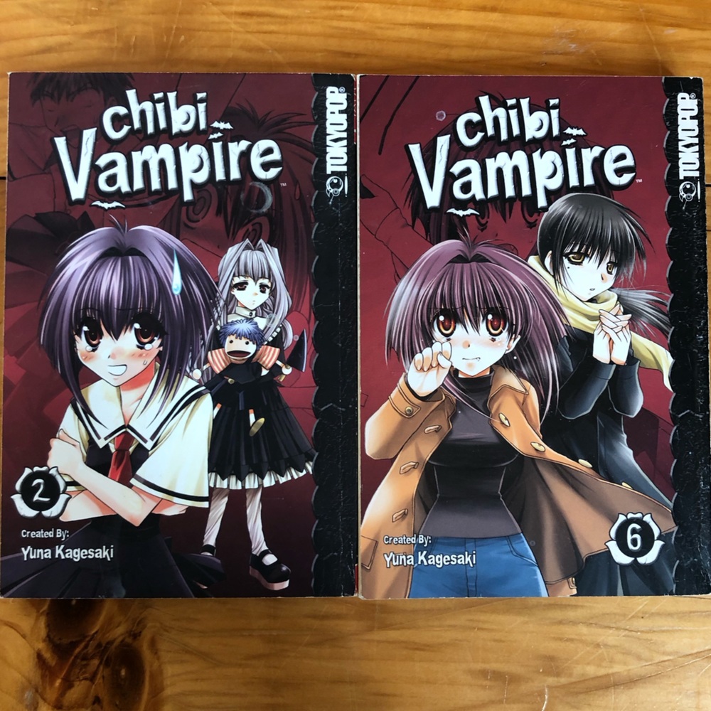 Chibi Vampire Manga Volume 2 & 6 Yuna Kagesaki  Shonen Romance Comedy Teen